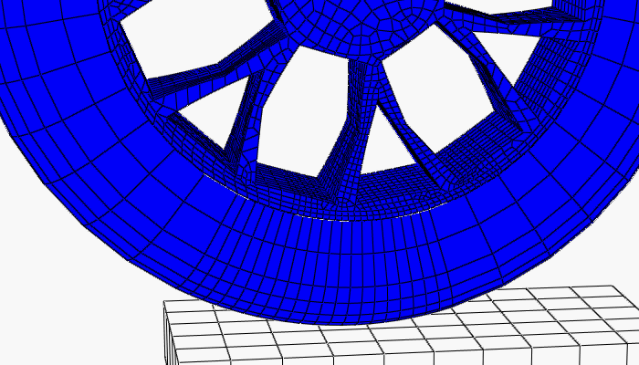 Teilansicht eines Rades