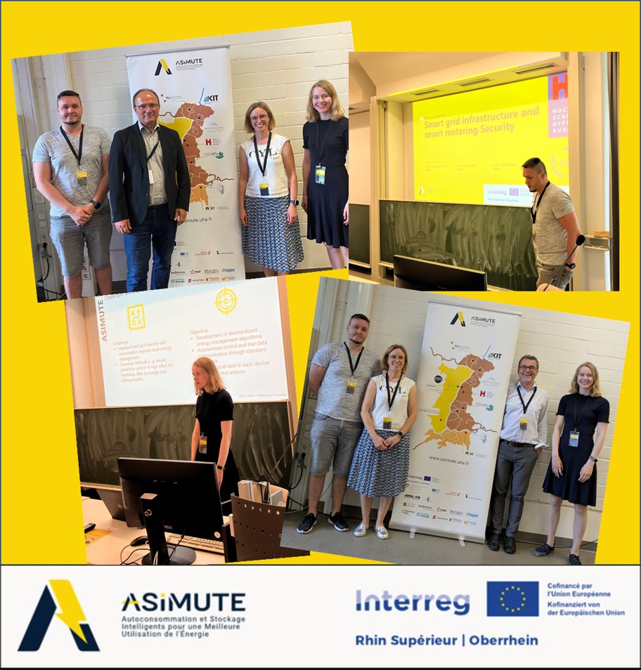 Bildcollage mit den Teilnehmern der Hochschule vor Rolluüs und Während der Präsentationen