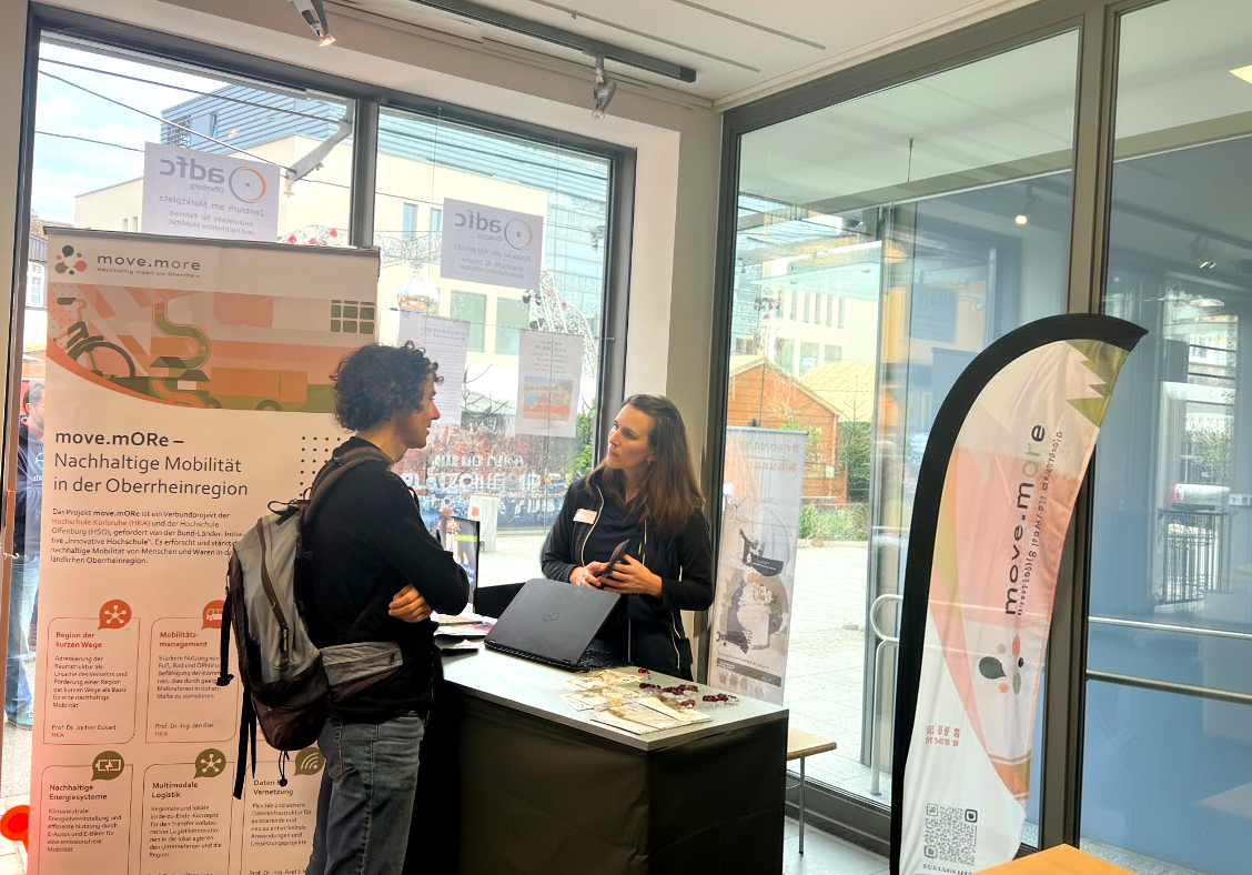 Stand von move.mORe bei der Eröffnung des ADFC-Zentrums Offenburg
