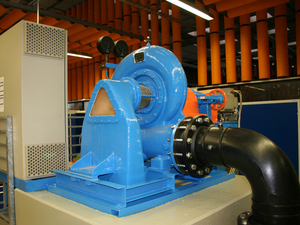 Kaplanturbine mit Druckrohr