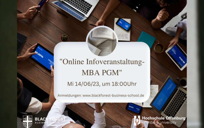 Um einen Tisch herum sitzen mehrere Menschen mit Smartphones, Tablets und Laptops. Auf einer weißen Fläche im Vordergrund stehen die Daten der Online-Info