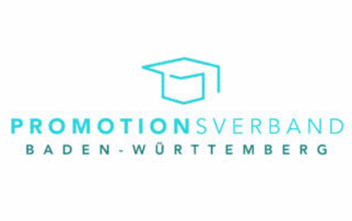 Logo Promotionsverband Hellblau auf weiß