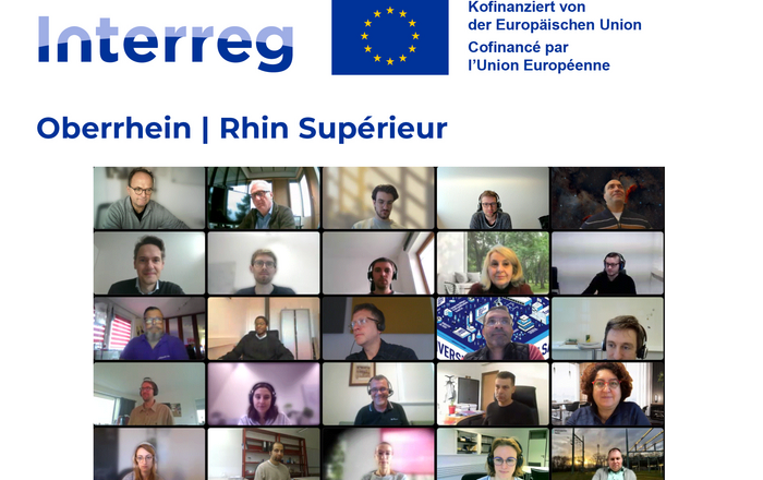 blaues Interreg Logo darunter Zoom Bilder