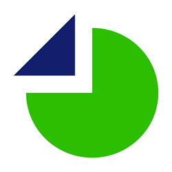 a pie chart symbolizing the docking of an enzyme