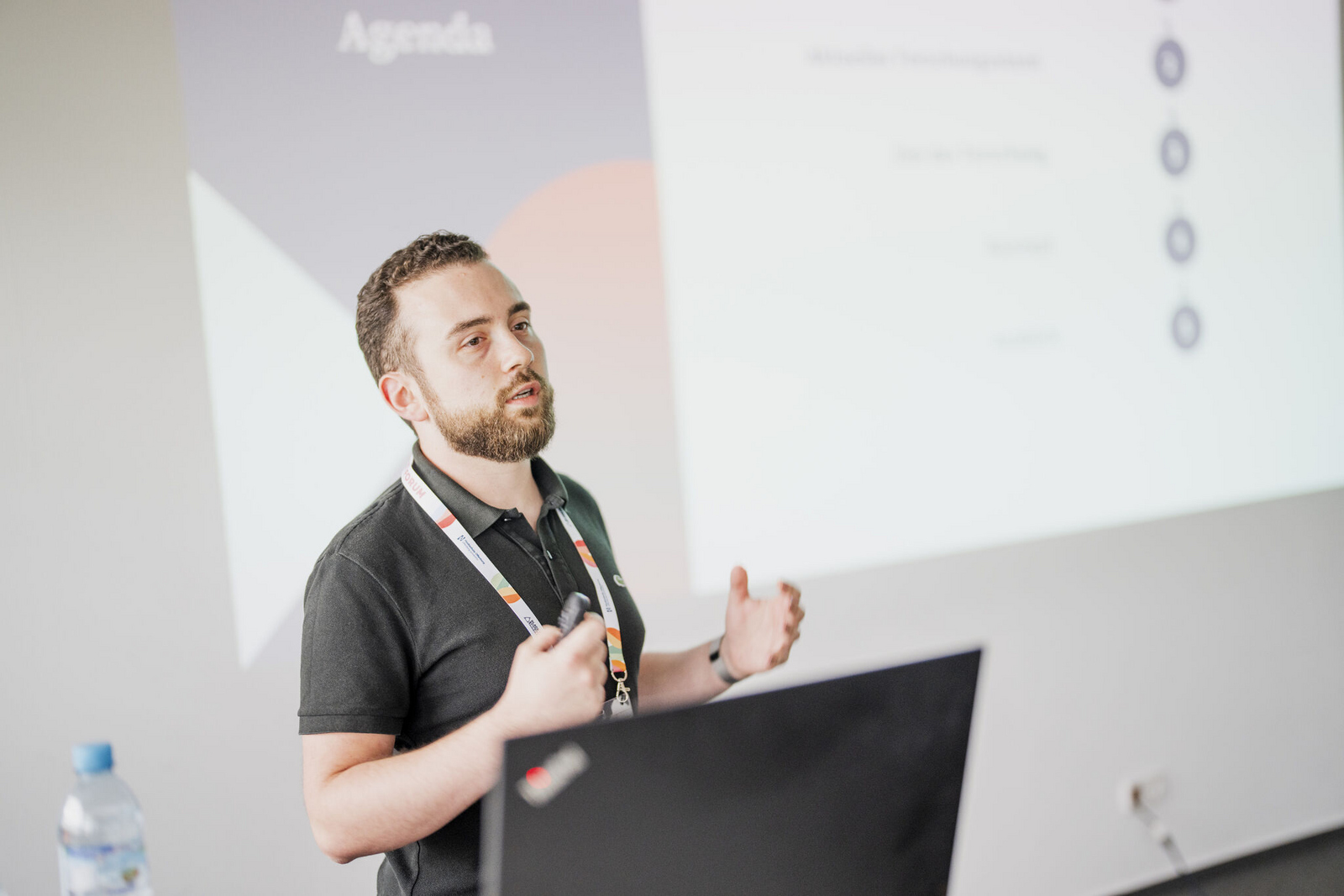 A person giving a presentation