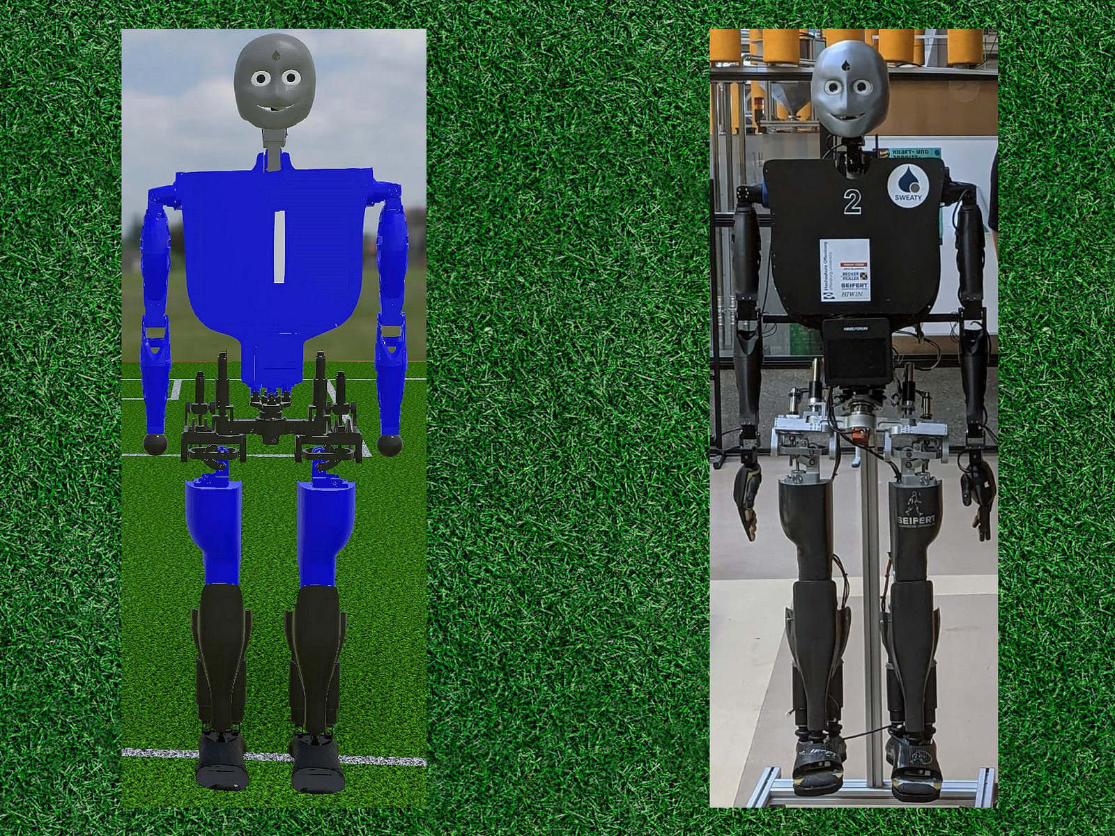 Sweaty - links digital und rechts im Original