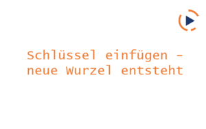 Lernvideo Datenbanken Indizes neue Wurzel Beispiel