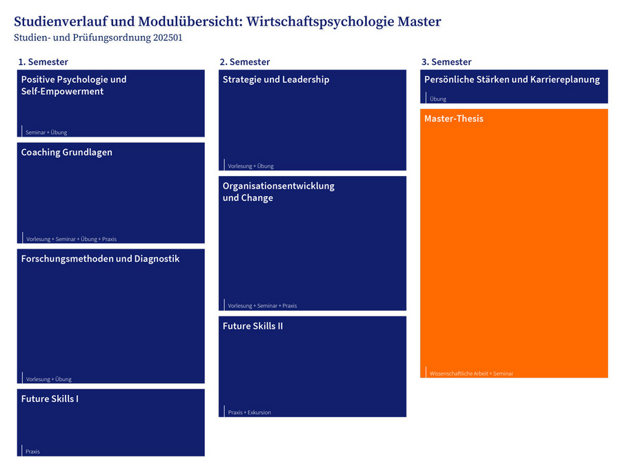 Studienverlauf von WPM über die drei Semester