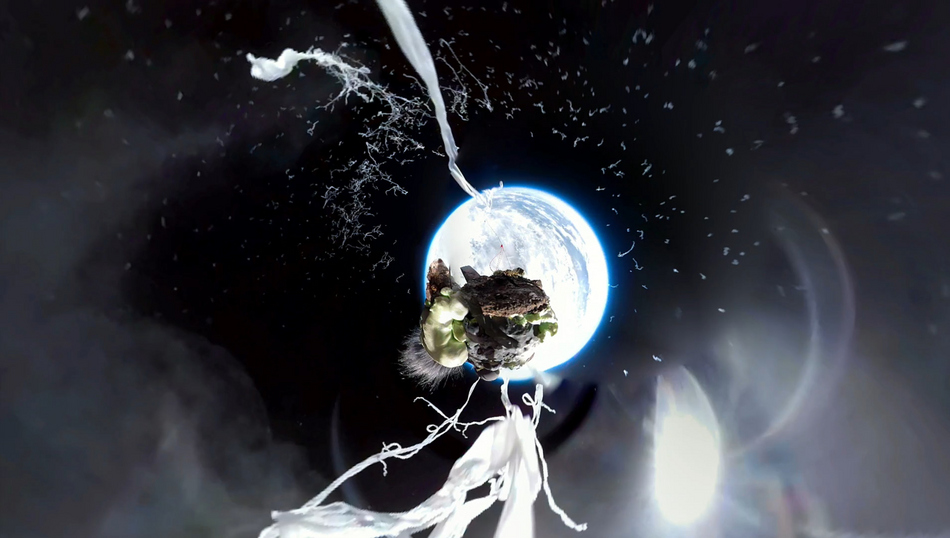 Jardin Glocal von oben - Stratosphärenballon