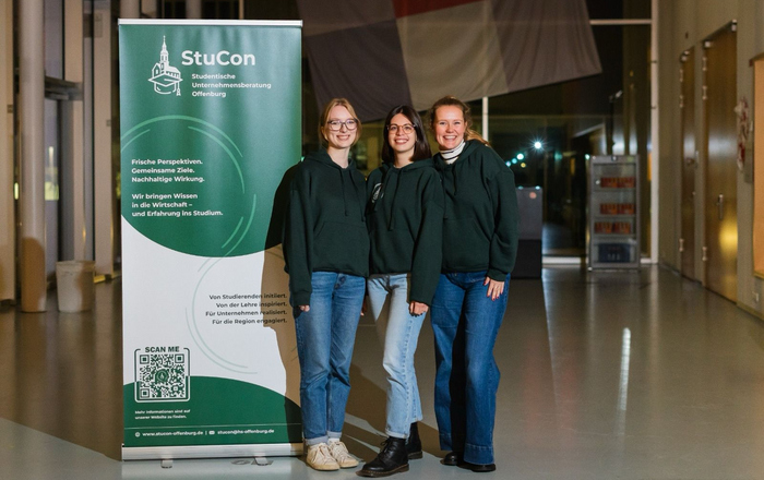 Mitgründer*innen der StuCon: Malin Jäschke, Frederike Nopper und Charlotte Feller