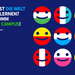 Flaggen-Smilies und daneben der Text Du willst die Welt kennenlernen, dann komm auf den bunten Campus