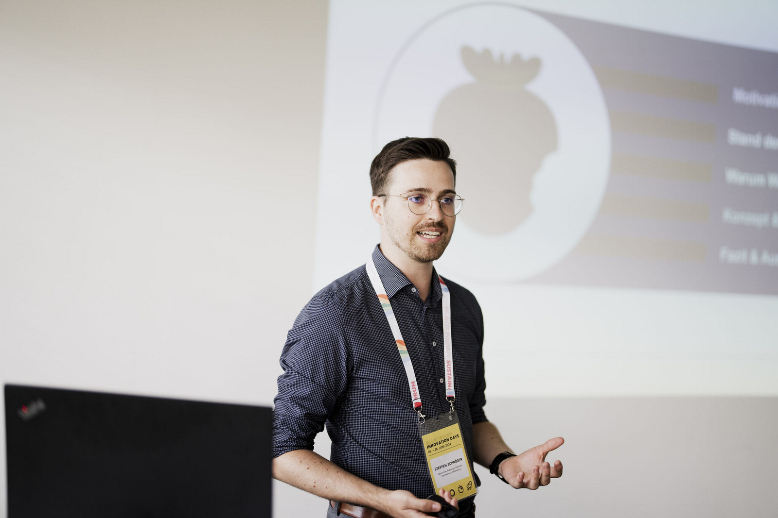 A person giving a presentation