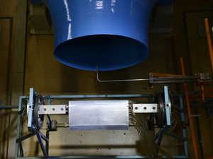 Oderansicht der Messstrecke mit Prandtl-Rohr