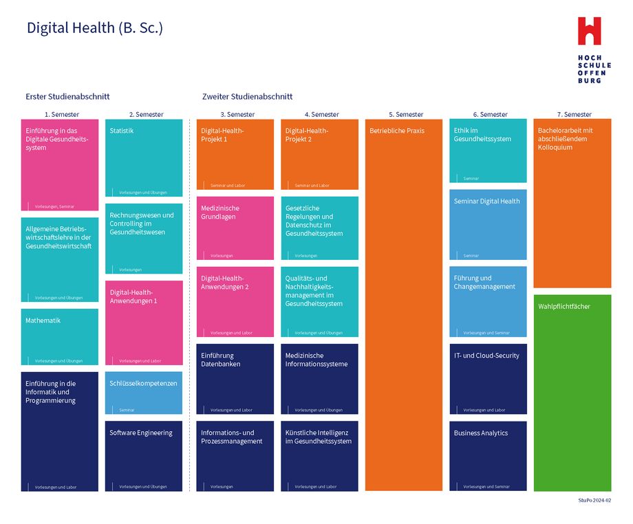 Grafik zeigt Studienverlauf nach Semestern