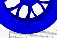 Teilansicht eines Rades