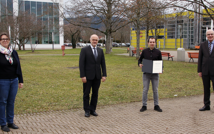 Rektoratsmitglieder und Preisträger