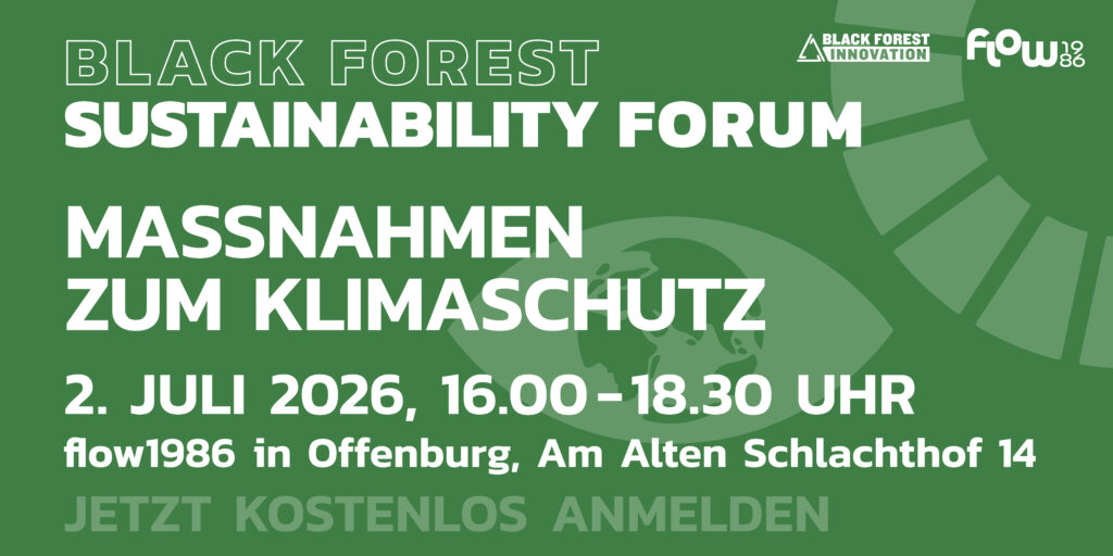 Grünes Plakat mit den wichtigsten Infos