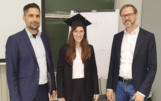 Jennifer Brucker und ihre Betreuer nach der Disputation.