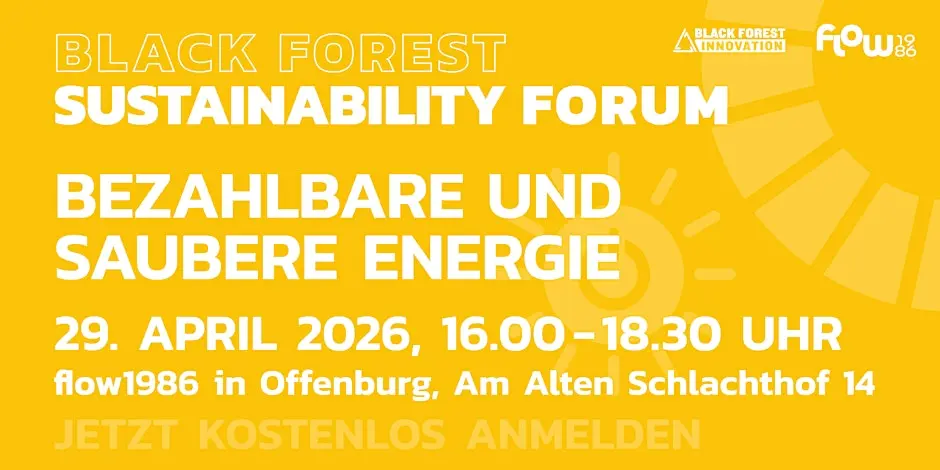 Gelbes Plakat mit den wichtigsten Informationen