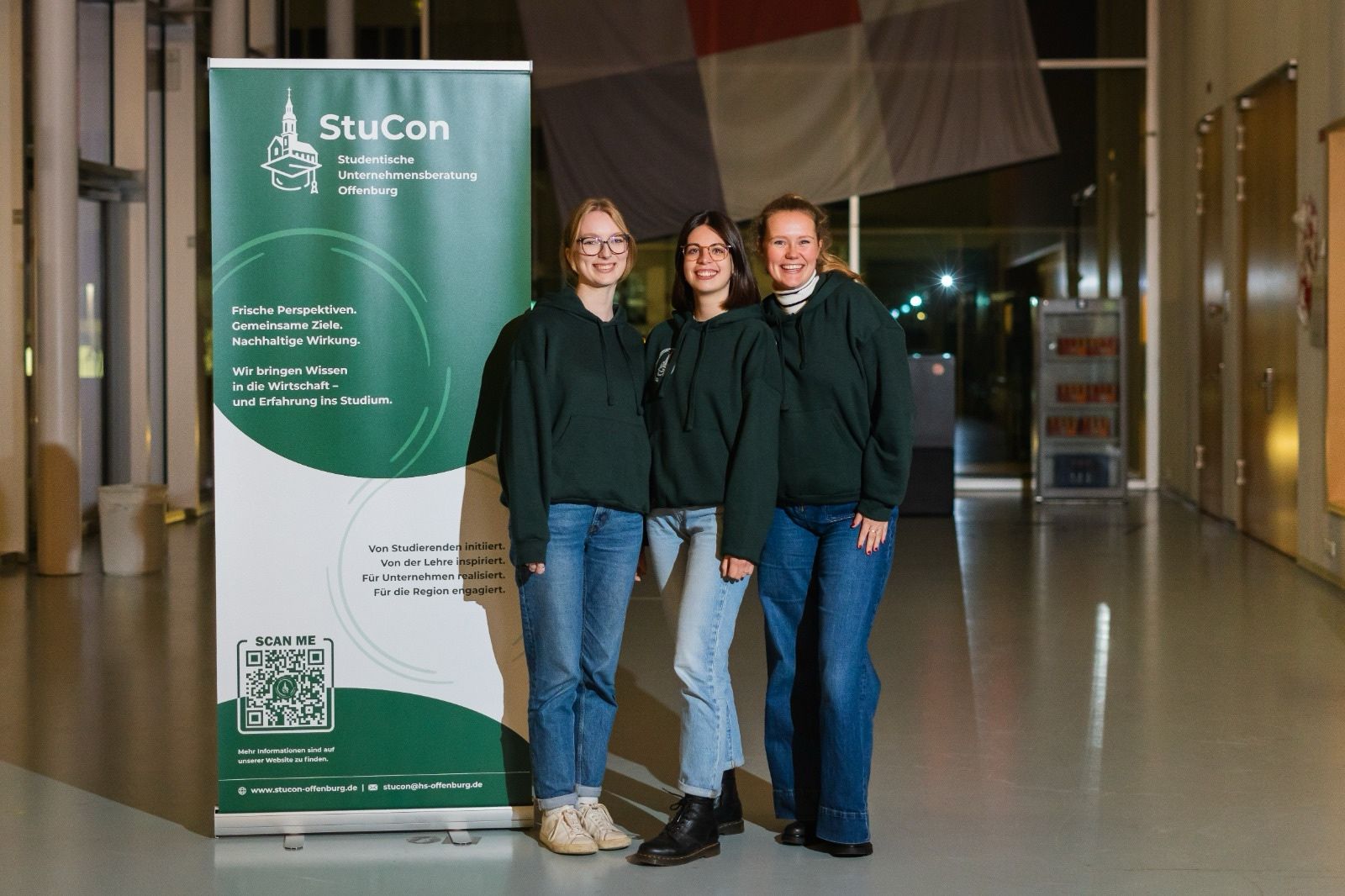 Mitgründer*innen der StuCon: Malin Jäschke, Frederike Nopper und Charlotte Feller