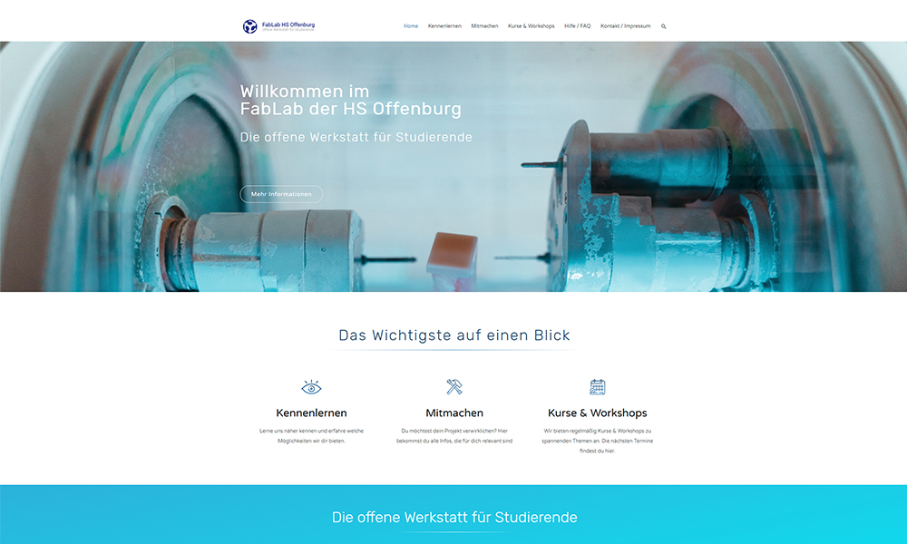 Erstellung der "FabLab" Website 