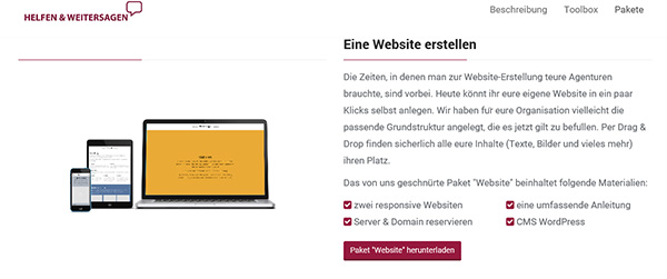Helfen und weitersagen
